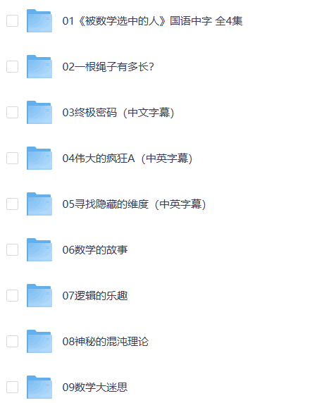 央视推荐必看数学纪录片合集（共24部）