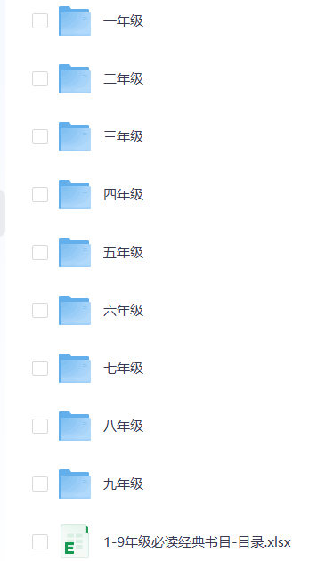 人民日报整理1-9年级必读经典书目149本，附高清PDF