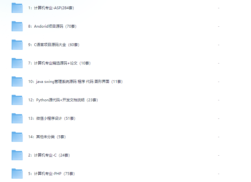 大学计算机专业源码毕设项目代码资料大合集【37GB】