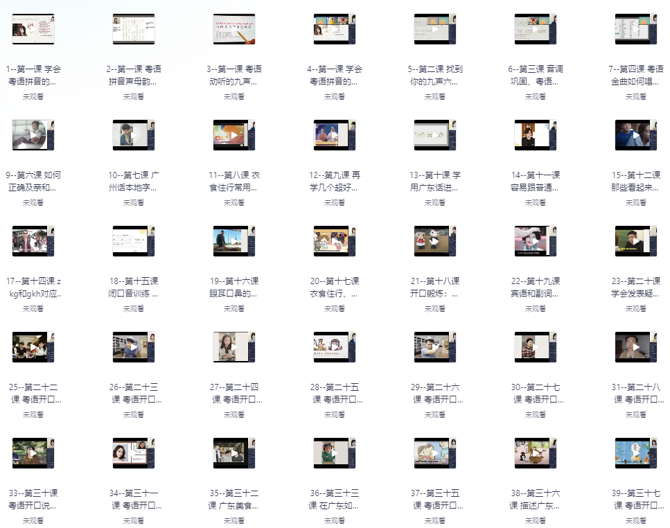 40天学会粤语 从零基础到进阶开口说粤语！（广州话+香港话）