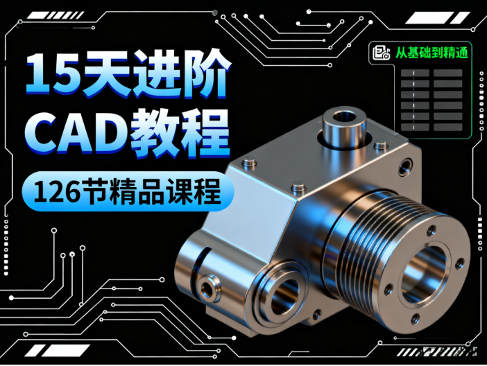 付费219买来的，15天进阶CAD全套教程，附赠各版本安装软件+学习书籍