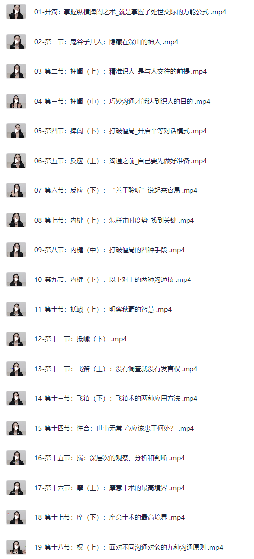 鬼谷子最新21节课攻心课，值得一看